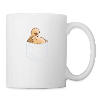 Chicken in Pocket Farm Chicken Coop Gift - Mug - white - Right