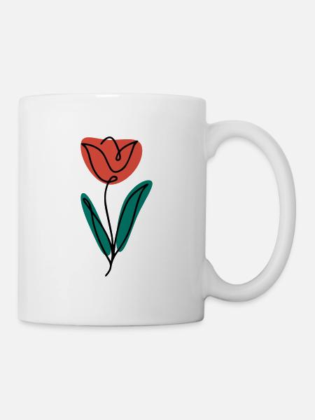 Flower abstract art - Mug - white