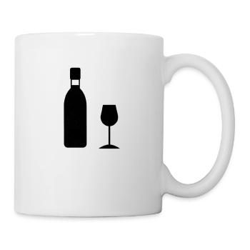 Wein Geschenkidee Weinglas Weinflasche - Tasse - Weiß - Rechts