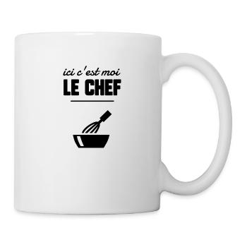 Ici c’est moi le chef - Mug blanc - blanc - Droite