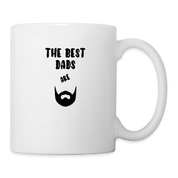 The best dads are bearded - Mug - white - Right