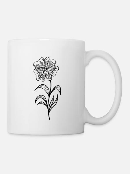 blume - Tasse - Weiß