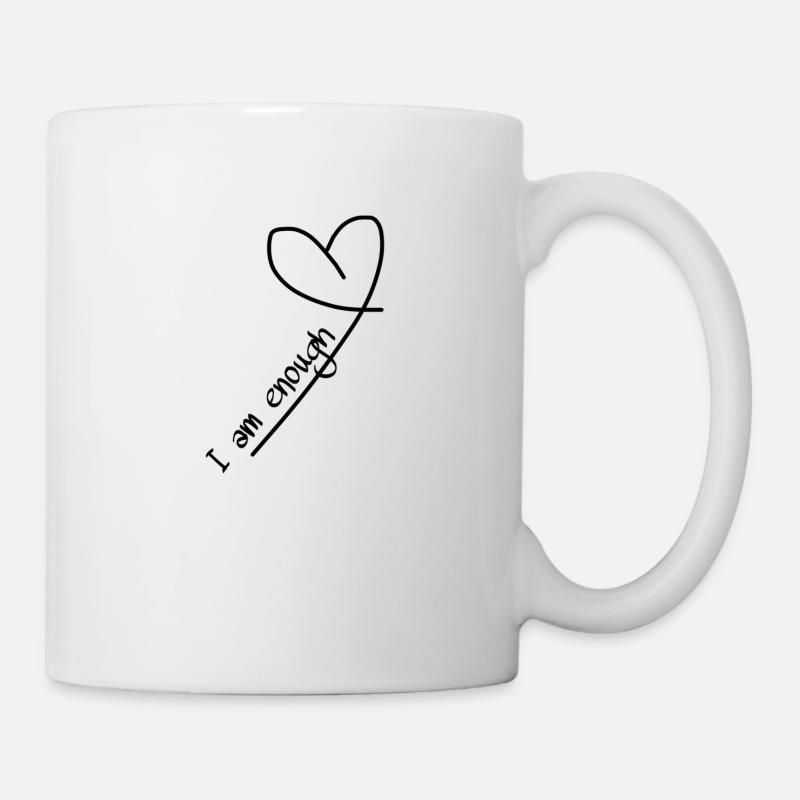 I Am Enough with Heart - Tasse - Weiß