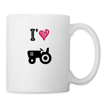 Ich liebe Traktoren - Tasse - Weiß - Rechts
