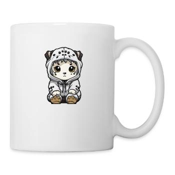Snow leopard winter leopard comic - Mug - white - Right