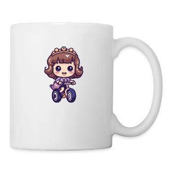 Fille De Bicyclette Mignonne - Mug blanc - blanc - Droite