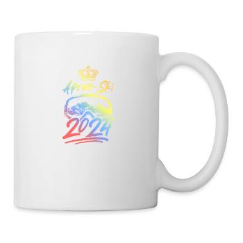 Masque de ski après-ski 2024 coloré - Mug blanc - blanc - Droite