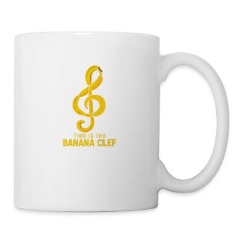Bananen Musik Notenschlüssel - Tasse - Weiß - Rechts