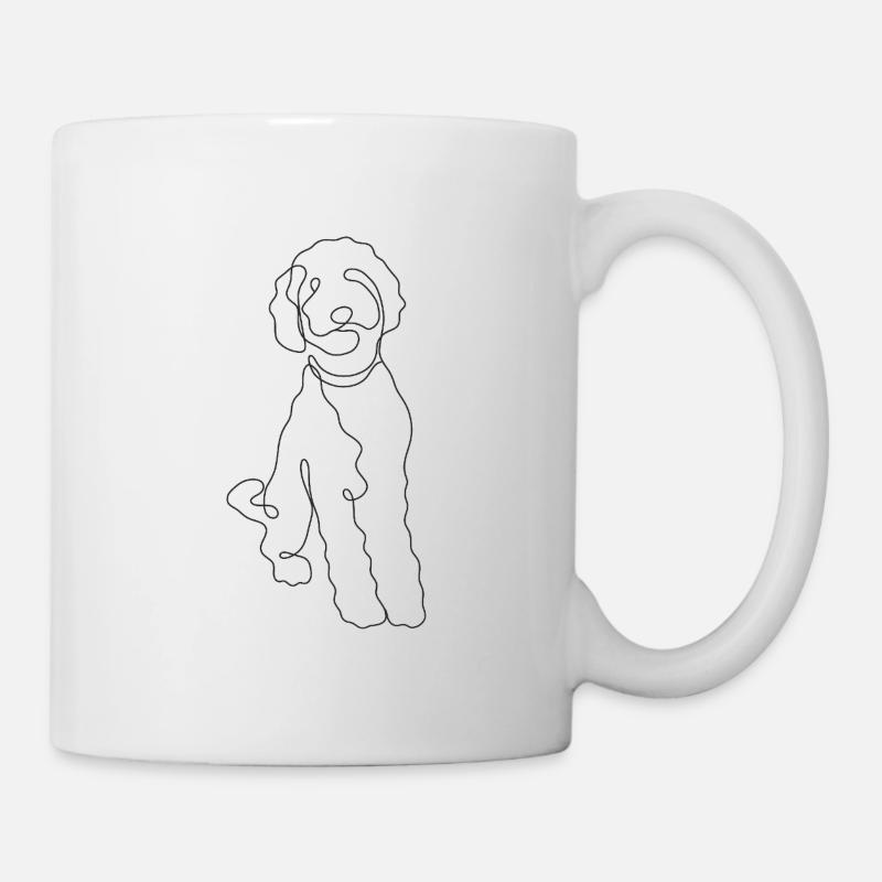 Laisse chien Minimaliste labradoodle - Mug blanc - blanc