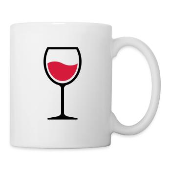 03 Glas Wein Vino Tinto - Tasse - Weiß - Rechts