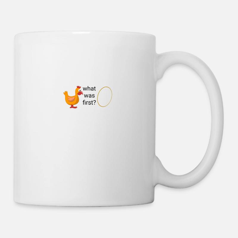 Poule ou oeuf - Mug blanc - blanc