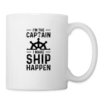 Je suis le capitaine Je fais arriver le bateau - Nautisme - Mug blanc - blanc - Droite
