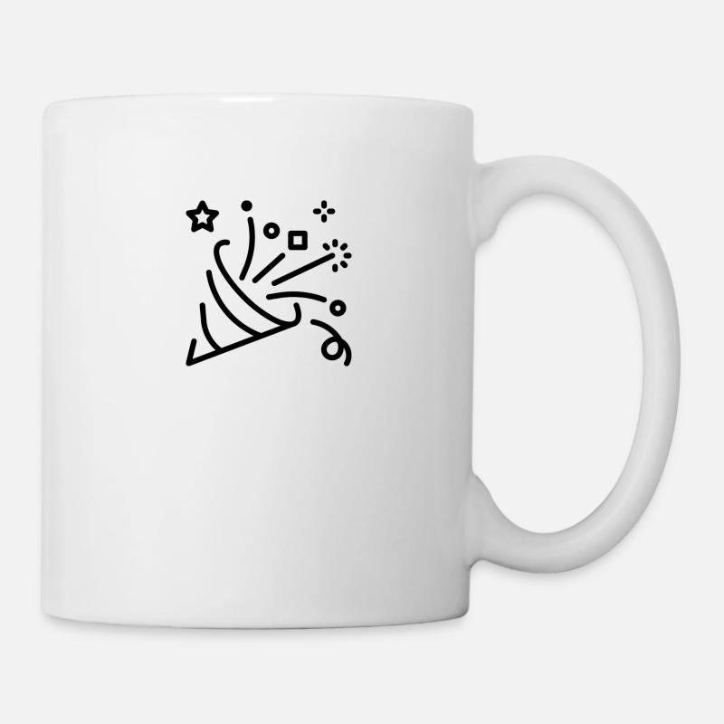 Canon à confettis - Mug blanc - blanc