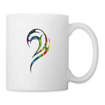 Gothic Tattoo gelb gruen marmoriert - Tasse - Weiß - Rechts
