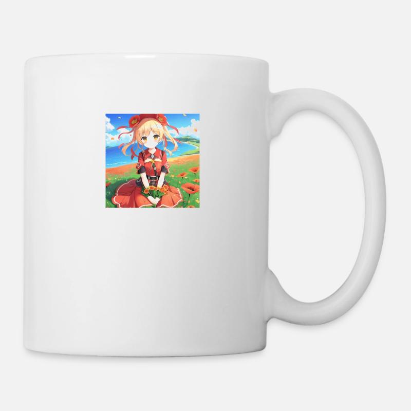 Motif de coquelicot Anume - Mug blanc - blanc