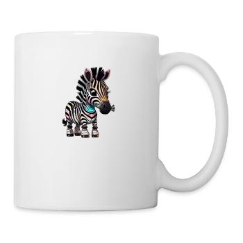 Zebra Roboter - Tasse - Weiß - Rechts