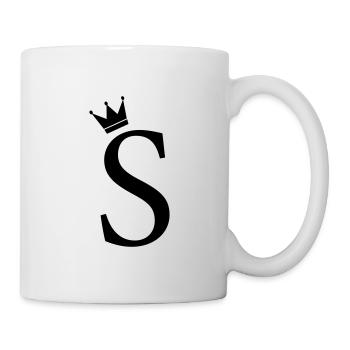 Couronne monogramme S - Mug blanc - blanc - Droite