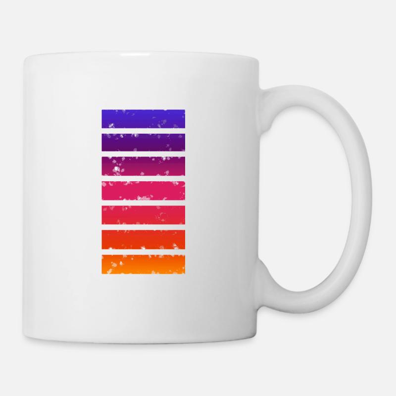 Barre multicolore - Mug blanc - blanc