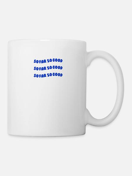 Jusqu’ici tout va bien bleu - Mug blanc - blanc