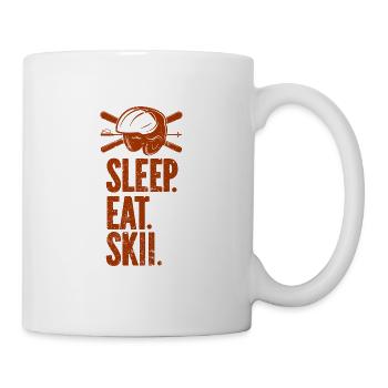 Skiing Snowboard Mountains Holiday Snow Freestyle - Mug - white - Right