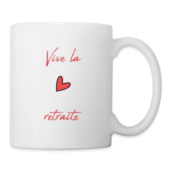 RUHESTAND. RUHESTAND. PENSIONIERT. GLÜCKLICHER RUHESTAND - Tasse - Weiß - Rechts