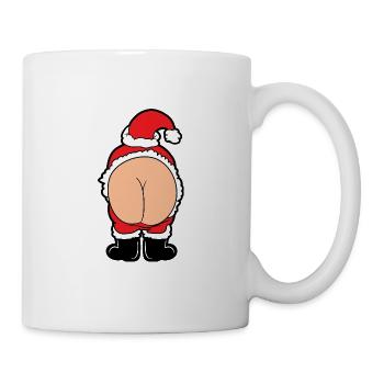 Lustiger Weihnachtsmann Santa Claus Weihnachten - Tasse - Weiß - Rechts