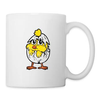 Rétro vintage grunge style poussins poussins Pâques - Mug blanc - blanc - Droite