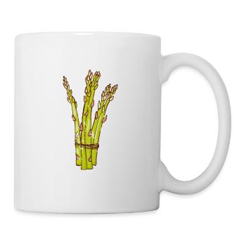 Asperges de style grunge vintage rétro - Mug blanc - blanc - Droite