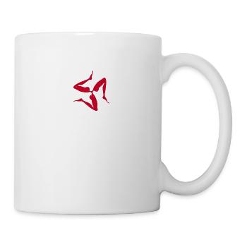 Symbole sicilien à trois pattes en rouge japonais | - Mug blanc - blanc - Droite