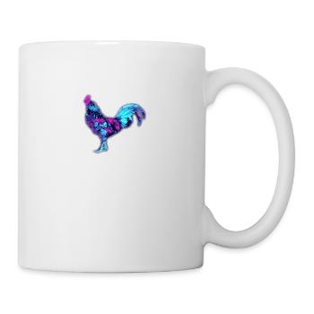 Coq coq coloré - Mug blanc - blanc - Droite