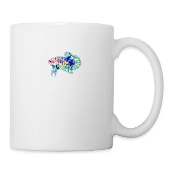 Siamesische Kampffische - Tasse - Weiß - Rechts