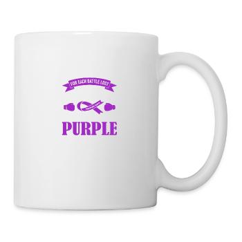 Ich trage stolz lila | Bauchspeicheldrüsenkrebs - Tasse - Weiß - Rechts
