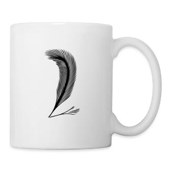 Feder Handschrift als Ausdruck des Charakters - Tasse - Weiß - Rechts