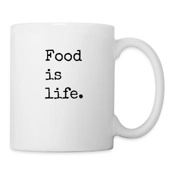 La nourriture, c’est la vie - Mug blanc - blanc - Droite