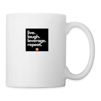 live - laugh - leverage - repeat - Tasse - Weiß - Rechts