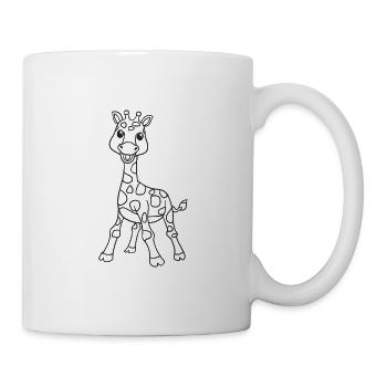 giraffe, giraffe, gift, gift idea - Mug - white - Right