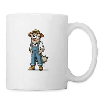 Cute Dog Farmer - Tasse - Weiß - Rechts