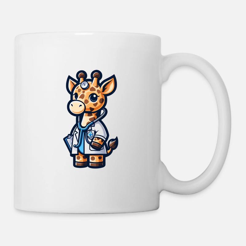 Cute Giraffe Doctor - Tasse - Weiß