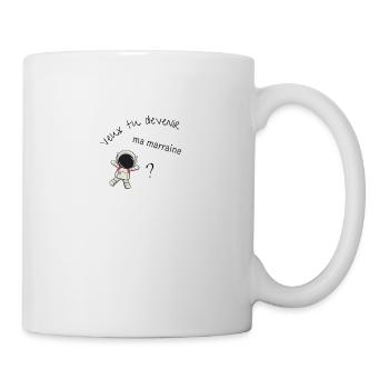 Veux tu être ma marraine ? idée cadeau - Mug blanc - blanc - Droite