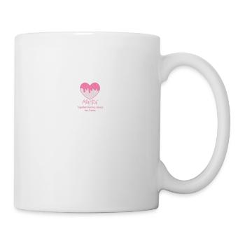 Herz-Eiscreme-rosa Logo - Tasse - Weiß - Rechts