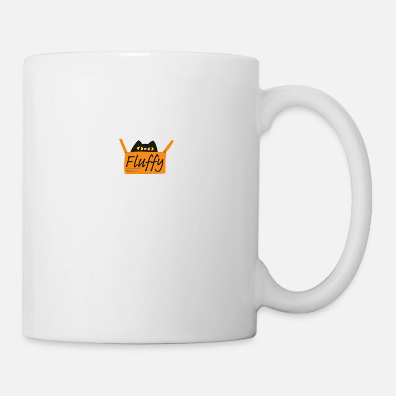 A fluffy Cat- Logo - Mug - white