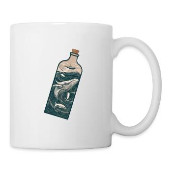 Nautisches Abenteuer Ozean Wellen und Wale - Tasse - Weiß - Rechts