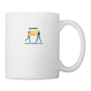 Umzug - Helfer - Danke - Tasse - Weiß - Rechts