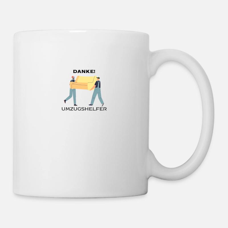 Umzug - Helfer - Danke - Tasse - Weiß