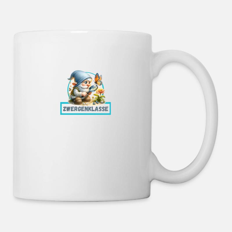 Conception de classe naine naine et papillon - Mug blanc - blanc