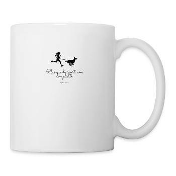 Canicross femme courir avec son chien - Mug blanc - blanc - Droite