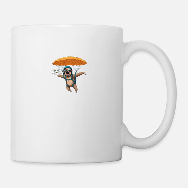 SLOTH SKY DIVING - Mug - white