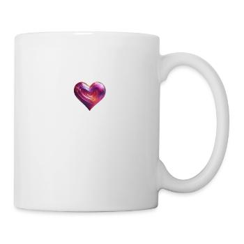 Herz für Kunstliebhaber - Tasse - Weiß - Rechts