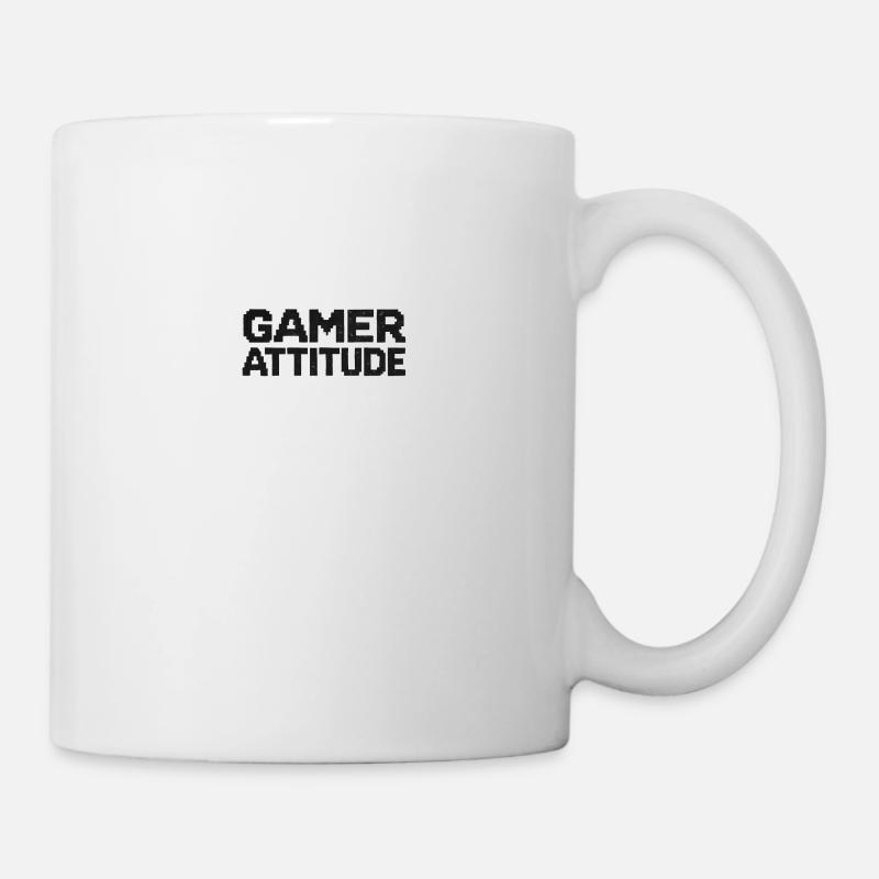 Gamer-Einstellung - Tasse - Weiß