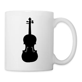 Geige - Tasse - Weiß - Rechts